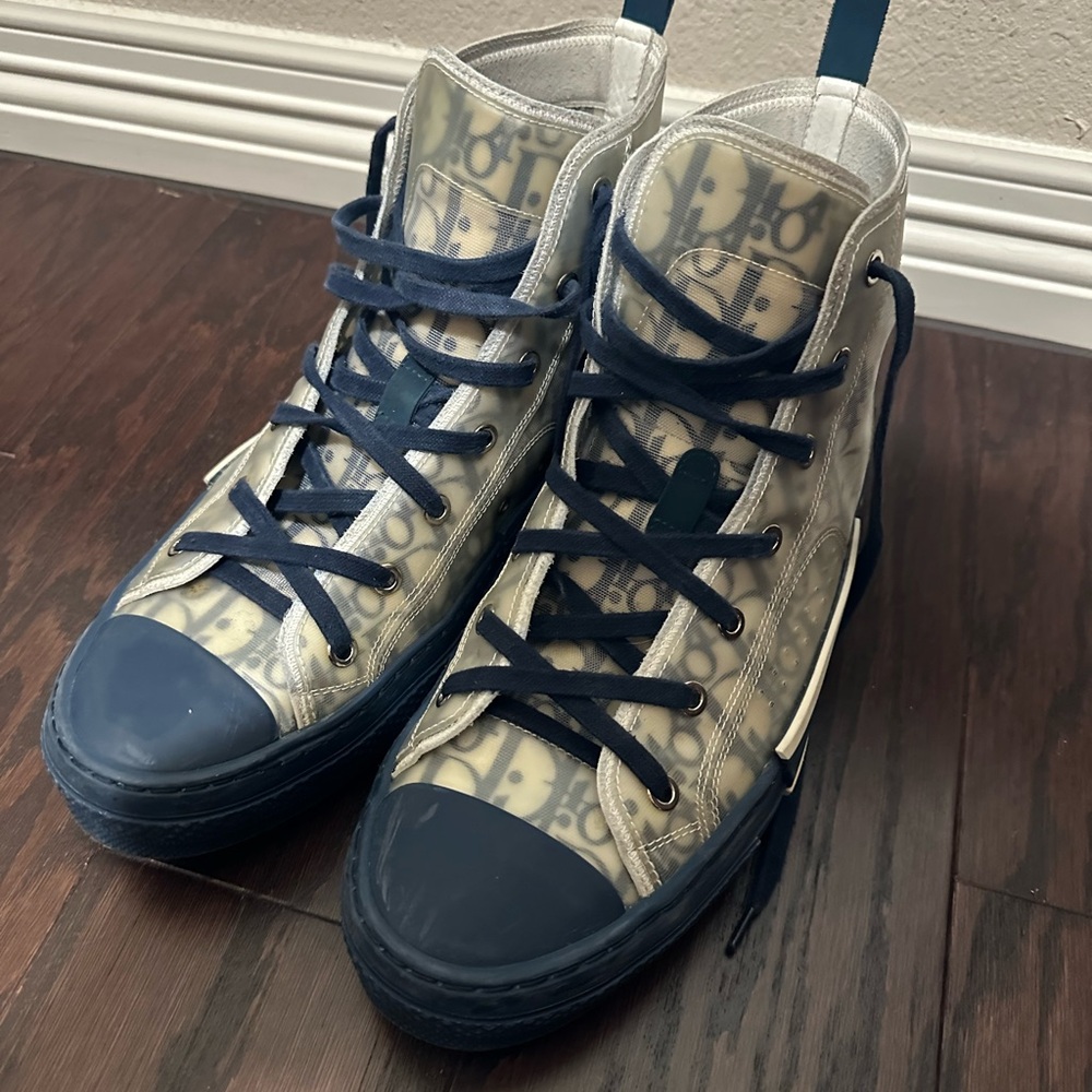 Dior Blue High-Top Sneakers